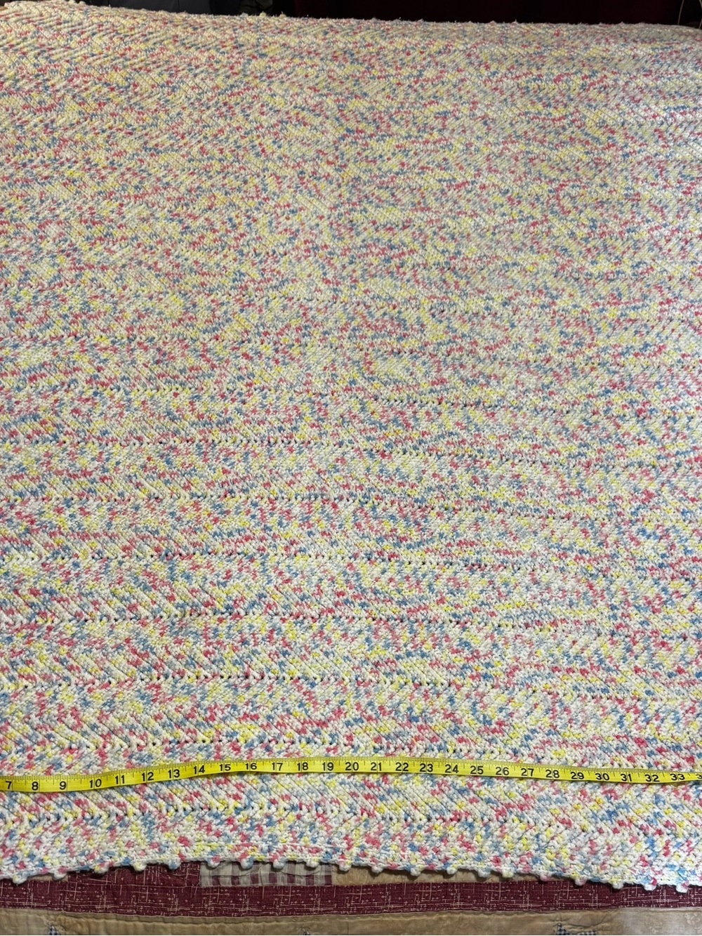 Pastel Confetti Baby Blanket/Throw - White Multicolor